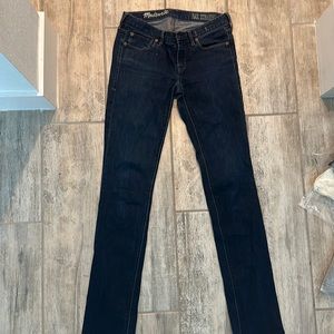 Madewell Rail Straight 26 x 34 Dark Wash Jeans